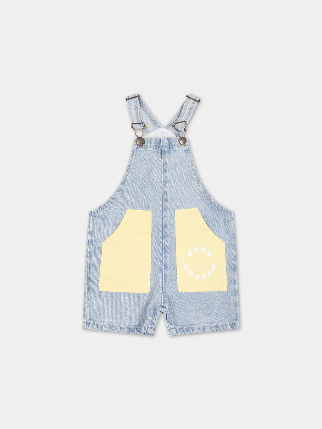 Blue dungarees for baby boy with logo